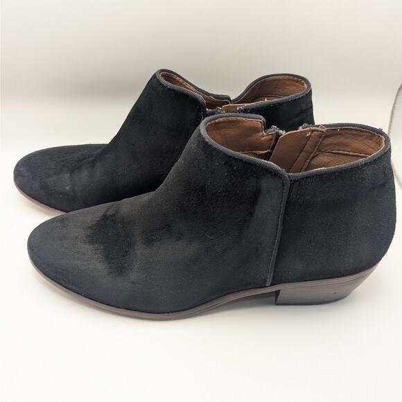 Sam Edelman Petty Black Suede Leather Ankle Zip Up Boots Women's Size 8 - Picture 4 of 9